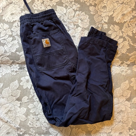 Carhartt Other - Carhartt Dark Blue Elastic Waist Pants